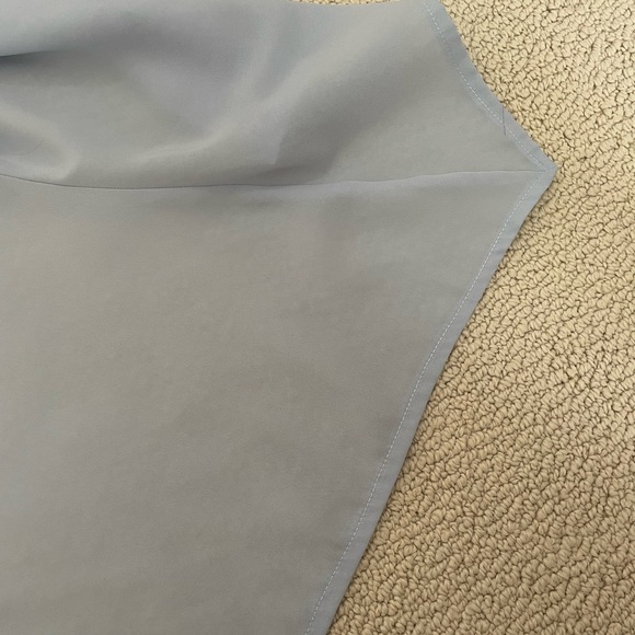 Baby Blue Flowy Button-up Blouse - Picture 7 of 9